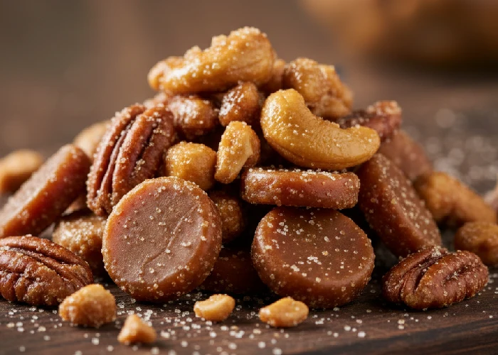 Ruby Enterprise butterscotch chips and caramelized nuts for premium chocolates