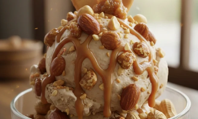 High end ice cream inclusions and butterscotch bits