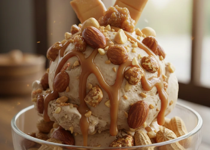 High end ice cream inclusions and butterscotch bits
